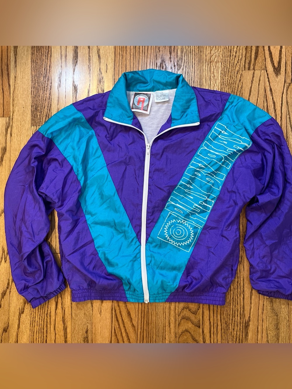 Vintage Runabout Windbreaker Jacket Colorblock 90s Youth 14/16 Women XS/S Retro